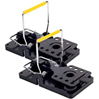 GERAWOO Trampas para Ratas Grandes- 2 Pcs Reutilizable Cepos para Ratas- Trampa Ratones Potente- Ratonera Sensibilidad…